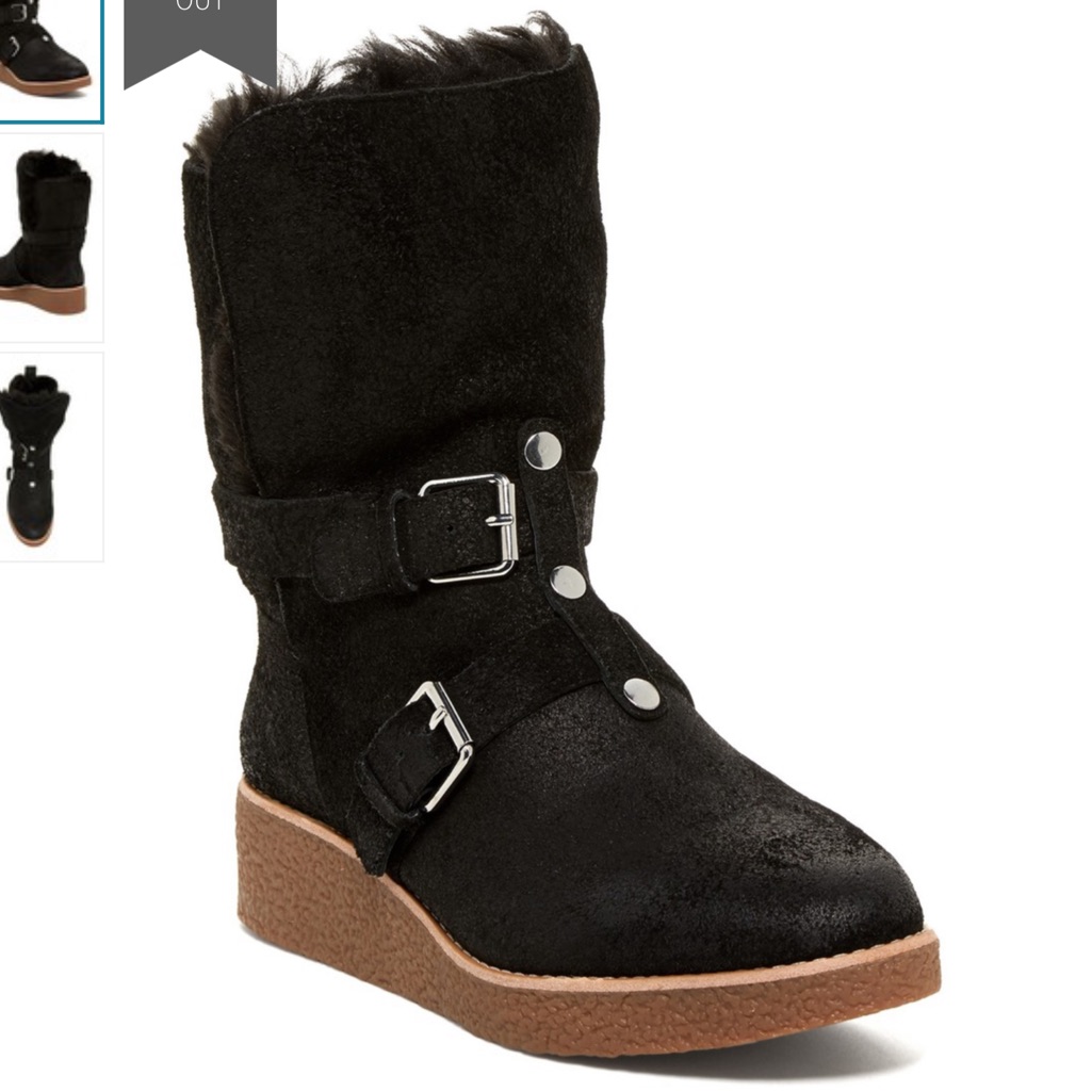 Rebecca Minkoff Perry Genuine Fur Lined Wedge Boot